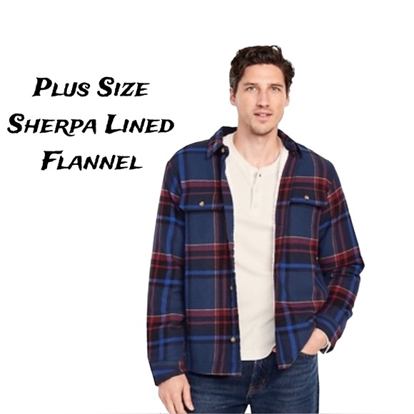 Old Navy Other - NWT Sherpa Lined Flannel Jacket Plus 3XL